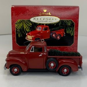 1997 Hallmark All American Trucks Christmas Tree Ornament 1953 GMC Pickup Truck